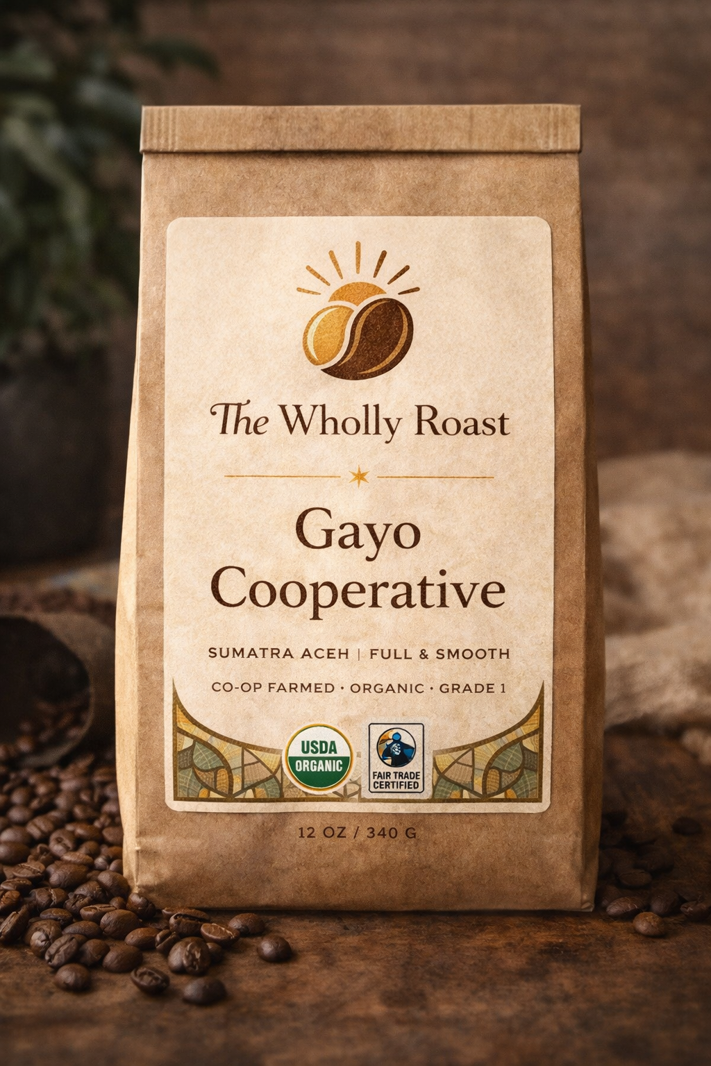 Sumatra Aceh Gayo dark roast sample option