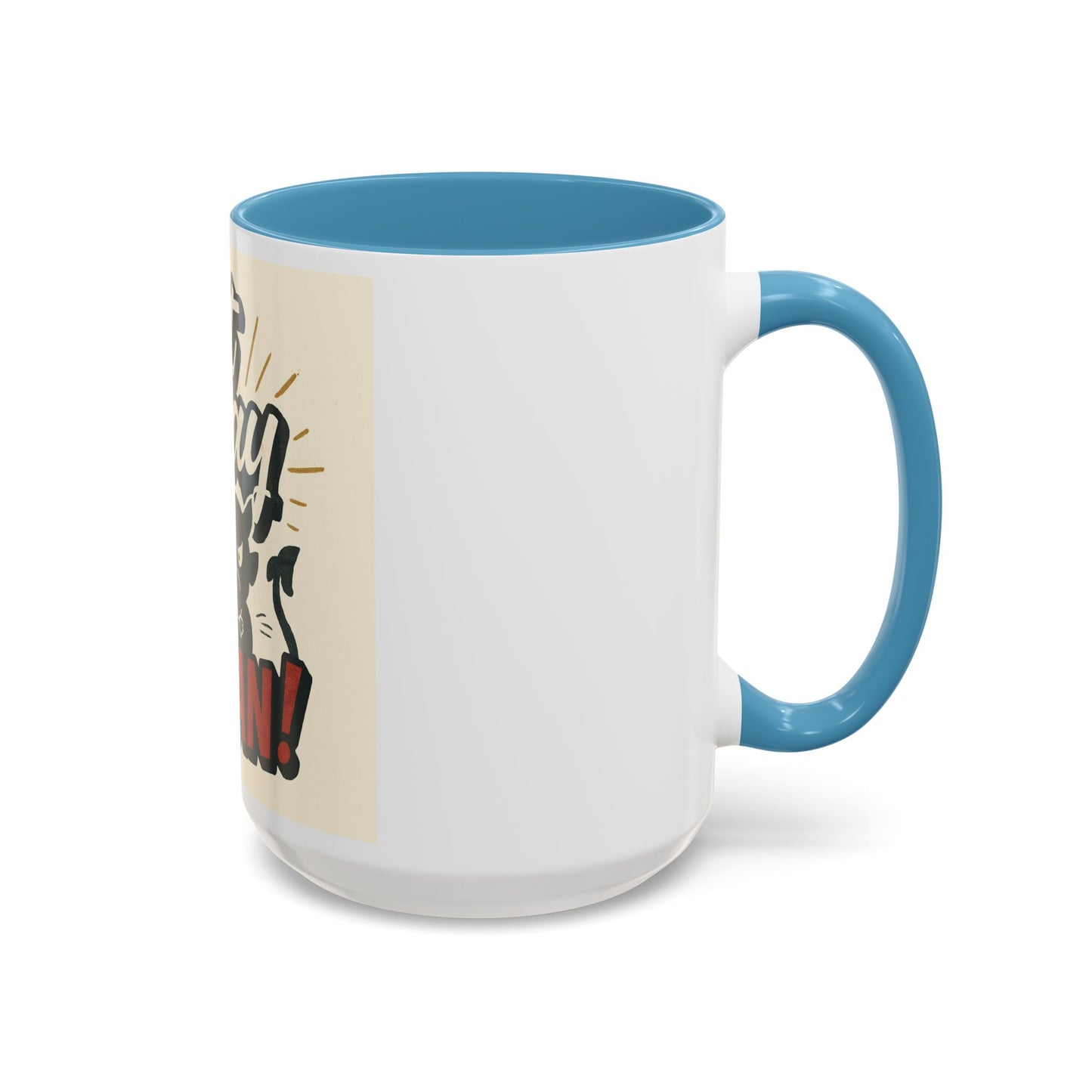 Not Today Satan Coffee Mug — Funny Retro Cat Accent Mug (11/15oz)
