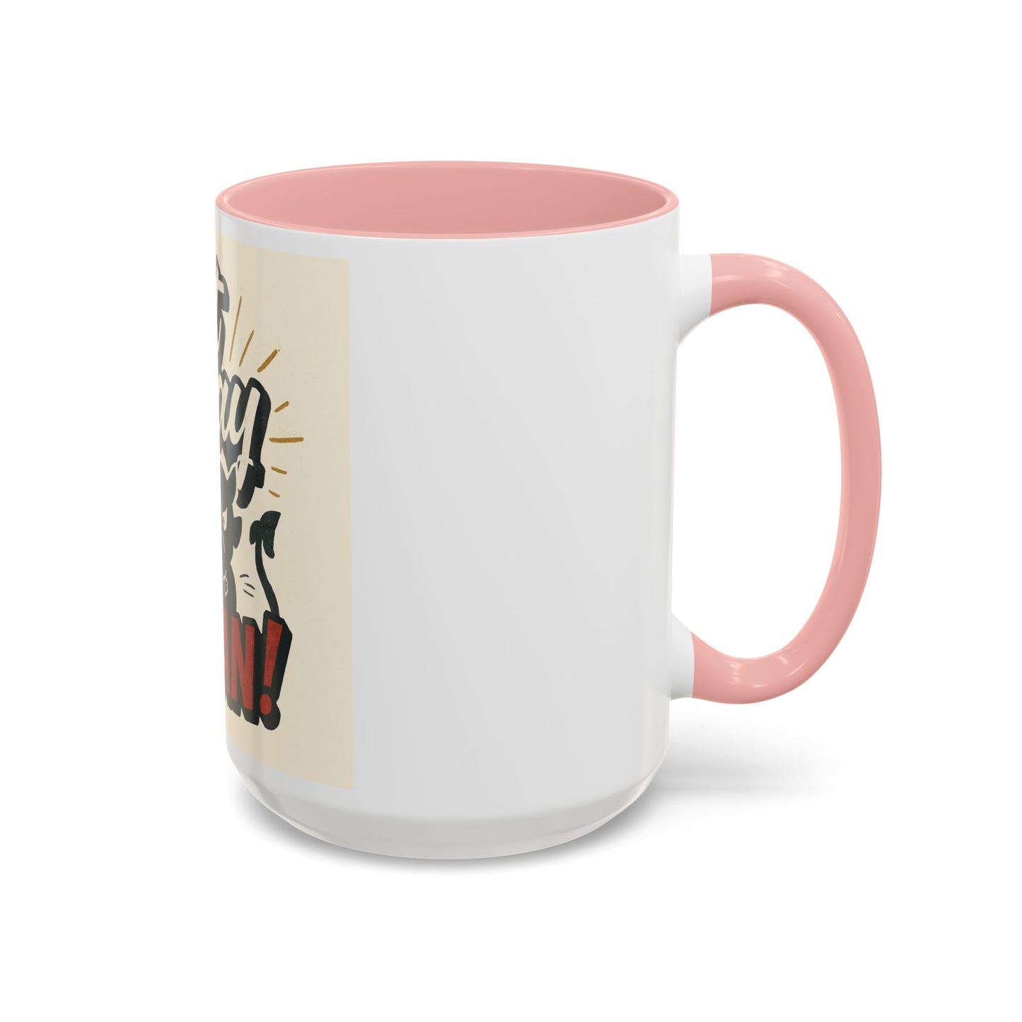 Not Today Satan Coffee Mug — Funny Retro Cat Accent Mug (11/15oz)