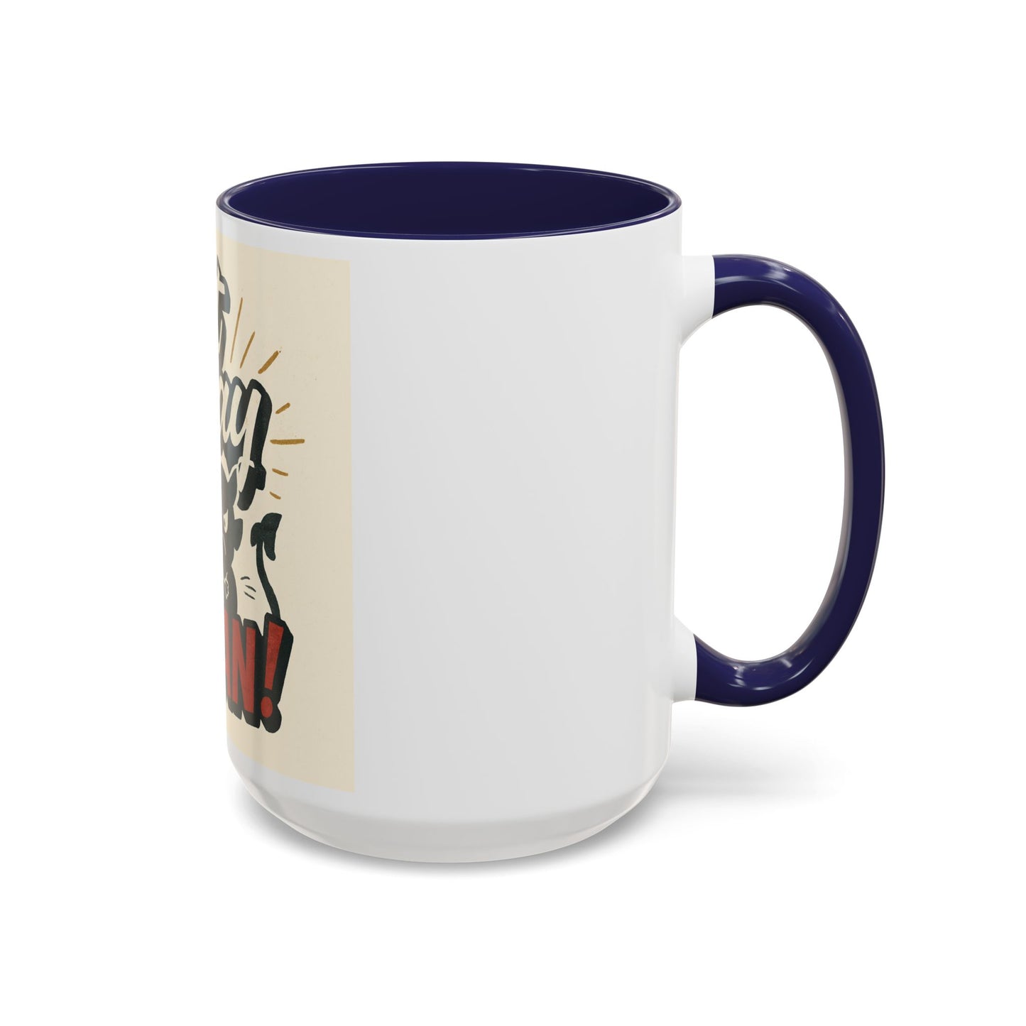 Not Today Satan Coffee Mug — Funny Retro Cat Accent Mug (11/15oz)