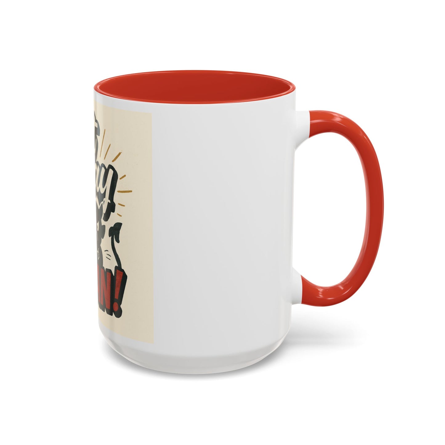 Not Today Satan Coffee Mug — Funny Retro Cat Accent Mug (11/15oz)