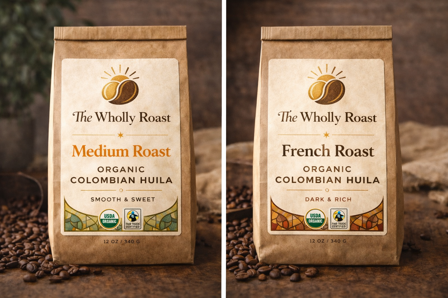 The Wholly Roast build-your-own three coffee sample pack